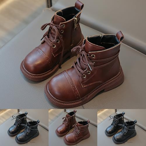 Girls Ankle Boots Combat Boots Lace Up Non-Slip Short Boots Comfortable Toddler Boots for Toddler Little Kid Big Kid4