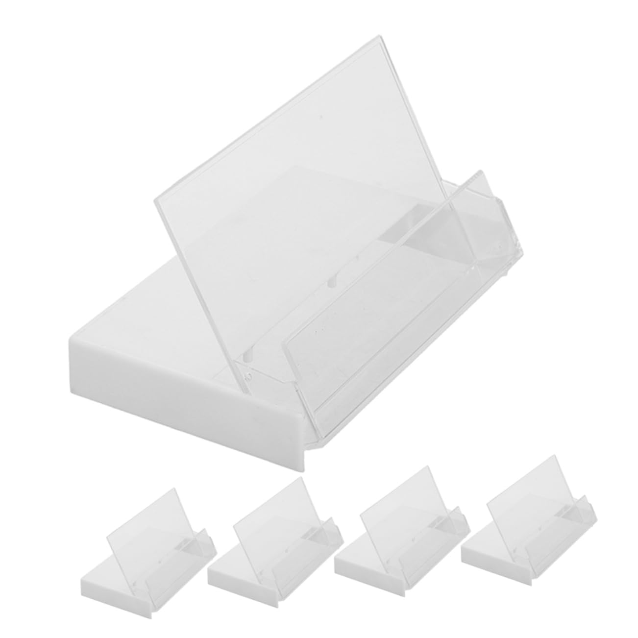 PRETYZOOM 5pcs Cassette Tape Storage Box: Clear Plastic Cassette Holder for Audio Recording Jewelry and Crystal Storage for Home Decor