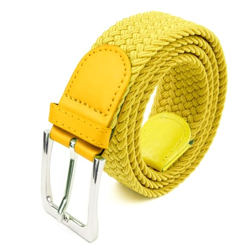 Glamexx24 Ceinture élastique unisexe en tissu tressé, extensible et réglable pour homme et...