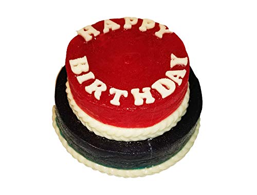 The Gummy Bear Guy (TM) | World's Largest Gummy "Happy Birthday" Cake (TM) | Gluten Free (Cherry, Blue Raspberry, Strawberry-Banana)