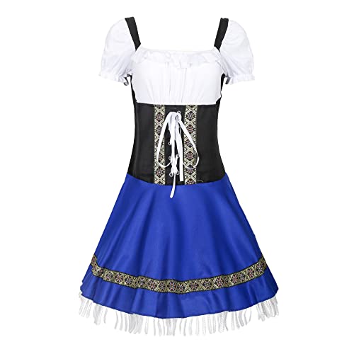 HA-EMORE Oktoberfest kostuum voor dames, Duitse dirndl-jurk, traditionele Beierse carnavalsfeest, 1-delige biermeidjurk - Afbeelding 7