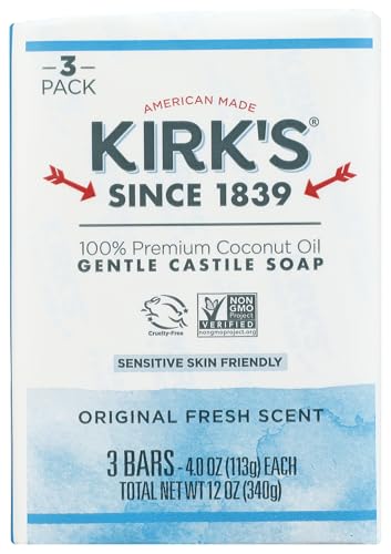 Kirk's Natural Castile Soap Original - 4 oz Each 3 ct