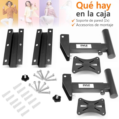 Soportes de pared para altavoces Pyle robustos con anclaje de seguridad 6