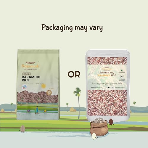 Image of Rajamudi Organics USDA Certified Authentic Rajamudi Rice (Unpolished) Organic Rajamudi Rice-15 Kg