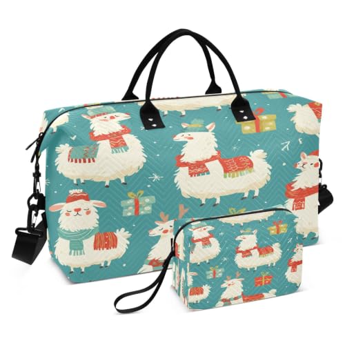 Sac de voyage moutons de Noël cadeau idéal avec trousse de toilette