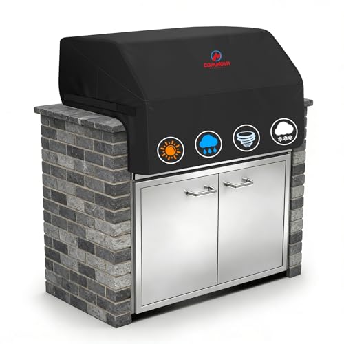 Comnova Built-in Grill Cover 32 Inch - 600D Island BBQ Grill Top Covers Heavy Duty & Waterproof Premium Built in Barbecue Cover for Char-Broil Napoleon Bull Blaze and More - 32 x 26 x 24 Inch