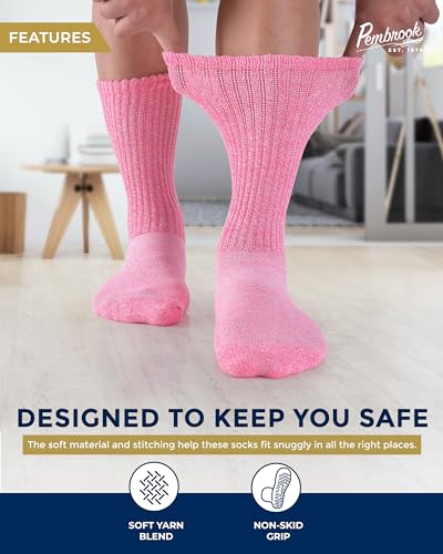 Image of Penbrook Frill Knit Bamboo Viscose Diabetic Socks for Women & Men 6 Pairs