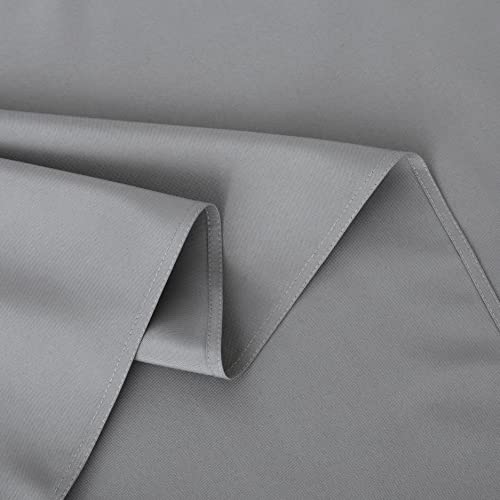 Image of FOLINS&HOME Grey Rectangle Tablecloth, 90 x 132 Inch Waterproof Table Cloth
