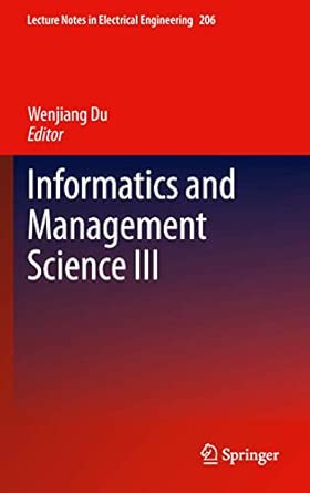 Informatics and Management Science III: 206 2013th Edition book cover