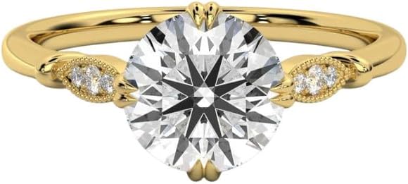 1ct-5ct Moissanite Engagement Ring For Women Moissanite Engagement Ring in 10K/14K/18K White gold And 925 Sterling Silver Wedding & Proposal Jewelry