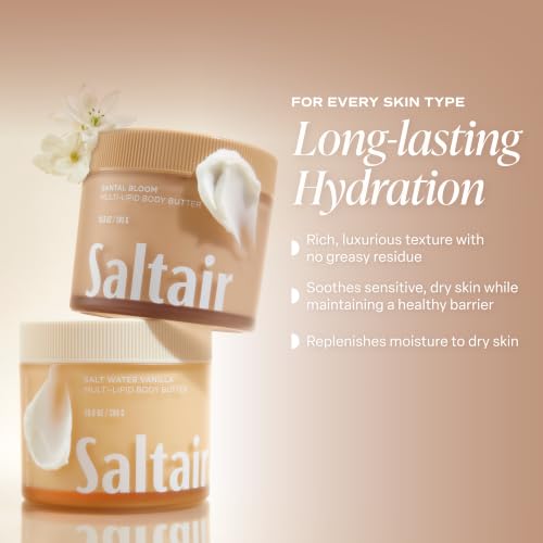 Image of Saltair Multi-Lipid Body Butter | Santal Bloom Ceramide Cream | 10 oz | Creamy texture with conditioning ingredients for lasting hydration and a soft comfortable finish