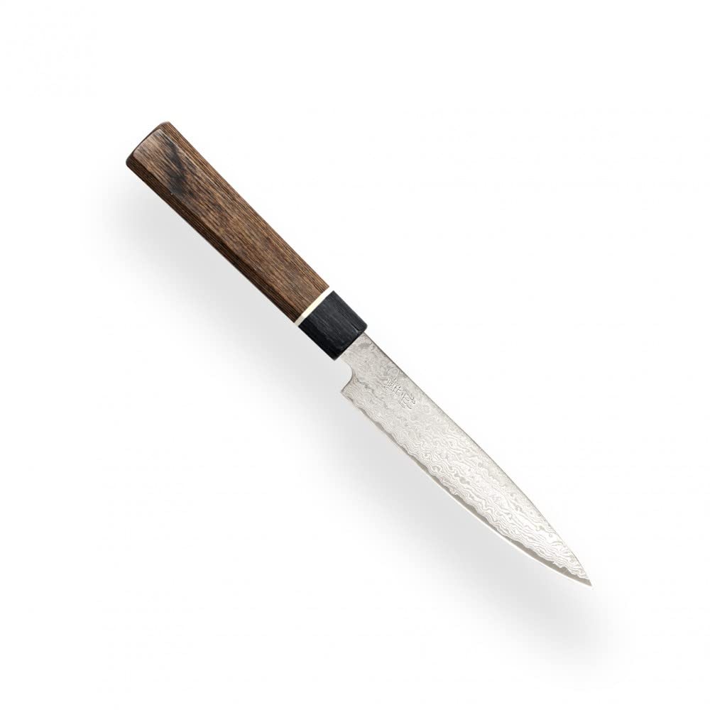Suncraft VG-10 Black Damascus & Couteau de cuisine & Damas Couteaux de Chef 120 mm & Professionnel Japon Acier 67 couches avec manche en Pakkawood