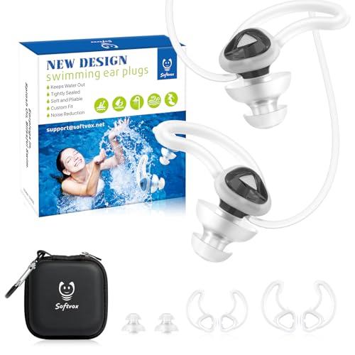 Softvox Ear Plugs for Swimming Surfing with...