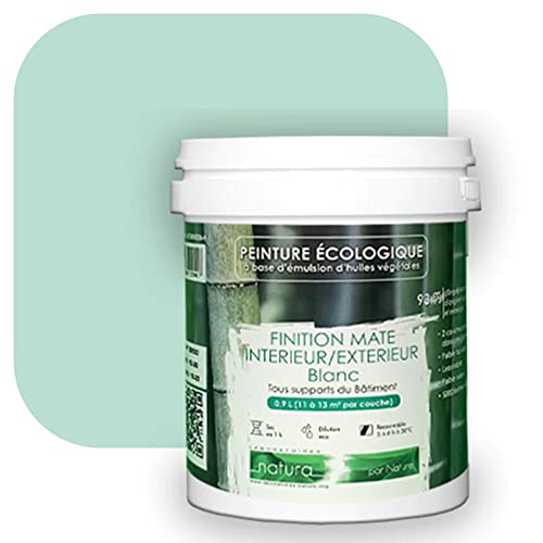Peinture écologique Natura Tassili® Les Verts (Mille Teintes E12-7) Intérieur/Extérieur MAT pour 13 m² - 1.00 L Cover