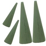 TIDTALEO 4個花材用錐形フォームコーン 湿式乾式対応のフローラルアクセサリー 結婚式やクリスマス飾りに 生花や造花の活用可能な花泥ブロッ