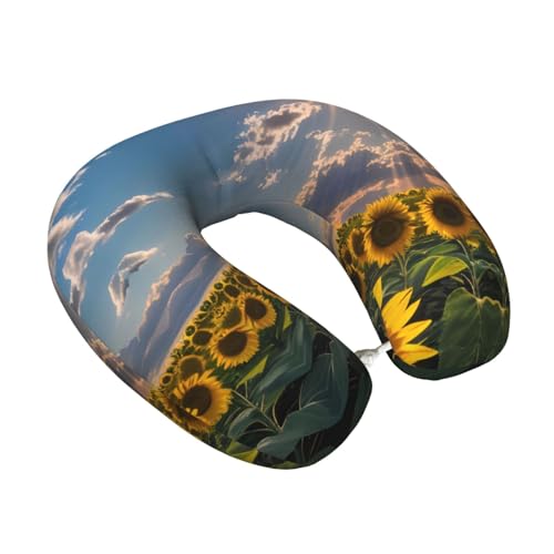 Almohada de viaje con espuma viscoelástica y funda suave miniatura 2