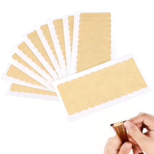 120 Piezas Extensiones Adhesivas, Cinta Adhesiva Doble Cara Profesional para Extensiones de Cabello Natural, Fácil de Usar y Segura en Color Marrón