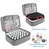 BOHEMIABY Nagellack Organizer Tasche, Doppelschicht Nagellack Aufbewahrung Box, Organizer Koffer für Nageldesign Kosmetiktasche für 30 Flaschen Neonail Base(15ml-0.5 FL.Oz) & 1 Nagellampe(Grau) #3