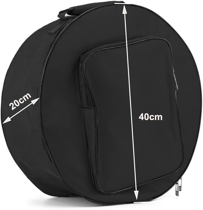 Snare Drum Bag Waterproof Drum Backpack Travel Drum Shoulder Bag Portable Drum Storage Case with Adjustable Strap and Padded Handle,14"