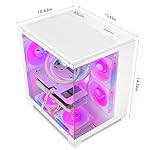 Panorama Gaming PC Desktop Computer - AMD Ryzen 7 5700G 3.8 GHz, RTX 4060 8GB, 32GB DDR4 RAM 3200, 1TB M.2 PCIE + 1TB SATA SSD, 650W PSU, 240mm AIO, Windows 11 Pro 64-bit, White - Image 4