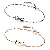 bff ketten claires ♦ MATERIAL: Edelstahl--Toller Schmuck mit Herz Kügelchen/ Unendlichkeitszeichen aus Edelstahl im zeitlosen Design.