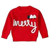 [HongzyFirm] クリスマス セーター キッズ ベビー服 ノルディック柄 可愛い プルオーバー 女の子 男の子 男女兼用 面白い 韓国風 防寒 インナー トップス ニット 長袖 子供服 厚手 春秋冬 ニットセーター 丸首 子供 暖かい 新年 プレゼント