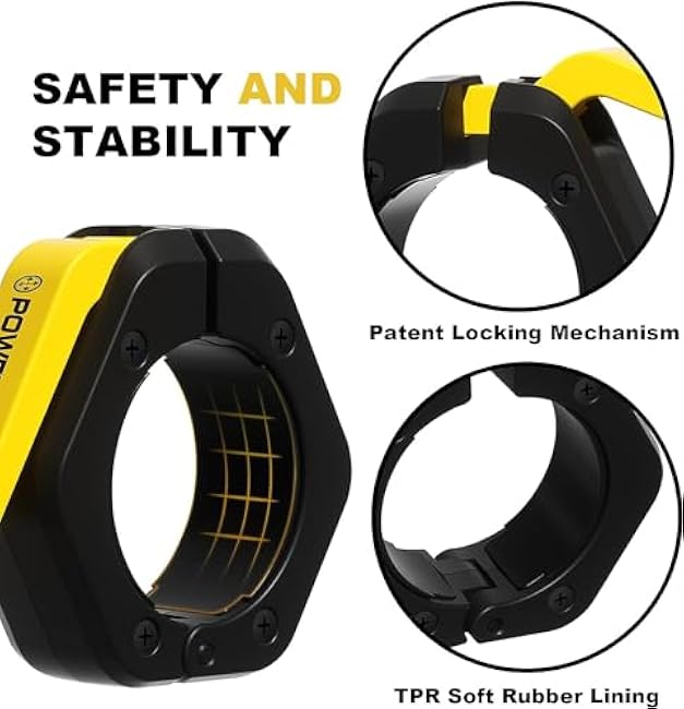 POWER GUIDANCE Magnetic Barbell Collars Barbell Clips,2 inch Olympic Barbell Clamps,Weight Clamps Quick Release Barbell Collar for Workout Weightlifting,Olympic Lifts and Strength Training