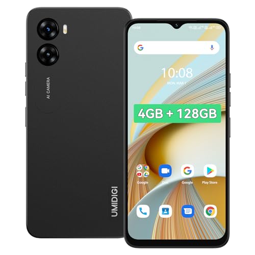 UMIDIGI G3 Plus Unlocked Cell Phones Support Global Band Dual Sim 4G LTE, 4GB+128GB Expandable 1TB with Unisoc T606, 6.52 inch HD, 16MB+8MB Al Camera Night Mode, 5150mAh GSM Unlocked Phone