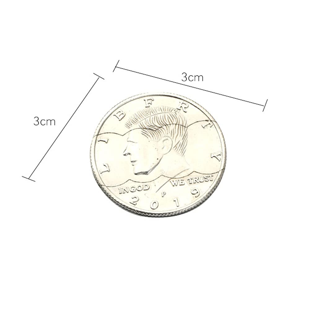 Amazon | 折り畳み式コイン マジック用 モルガンコイン 3枚セット 2つ折り 3つに折り 復活コインマジック 近景マジック道具 初級 簡単  手品 宴会芸 かくし芸 余興 忘年会 新年会 パーティー ジョークグッズ 念力 マジシャン 輪ゴム付き (2つ折り) | マジック・手品 | おもちゃ