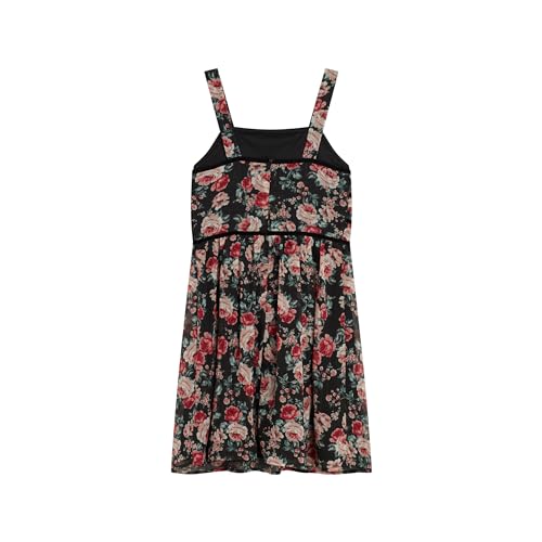 Beautees Girls' Floral Dress with Stretch Velvet Shrug4