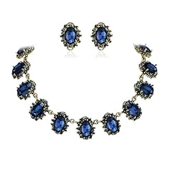 Sapphire Color Antique-Gold-Plated-Base