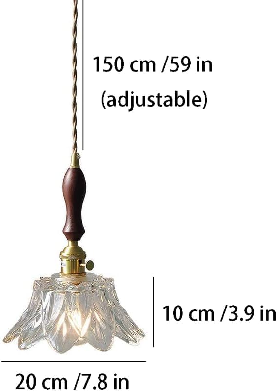 Lámpara colgante pequeña para iluminar comedores oscuros con E27 7