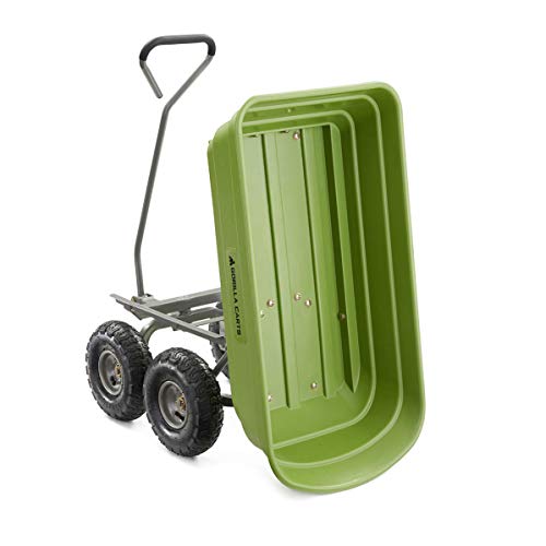 Gorilla Carts Poly Garten Dump Warenkorb mit Stahlrahmen und 25,4 cm Pneumatische Reifen mit einem Fassungsvermögen von 600 Lb