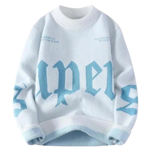 Pull en cachemire col rond homme chaud et épais tricot d'hiver confortable