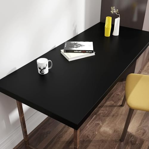 Image of HOME13 Matte Wallpaper Stick and Peel for Bedroom Solid Contact Paper Self Adhesive Wallpaper Peel and Stick Removable Wall Paper (2Feet 120Inches, Matte Black Wallpaper)