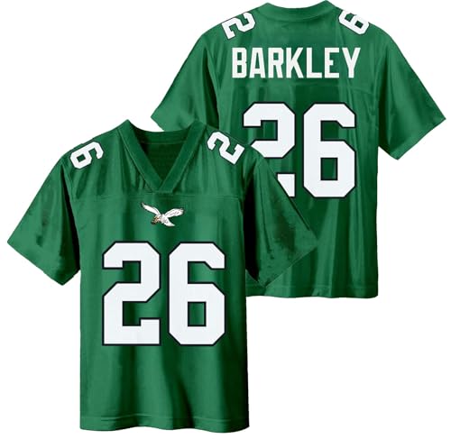 Saquon Barkley Philadelphia Eagles Kelly Green #26 NFL Kids Youth 4-20 Name and Number Throwback Player Jersey (10-12)