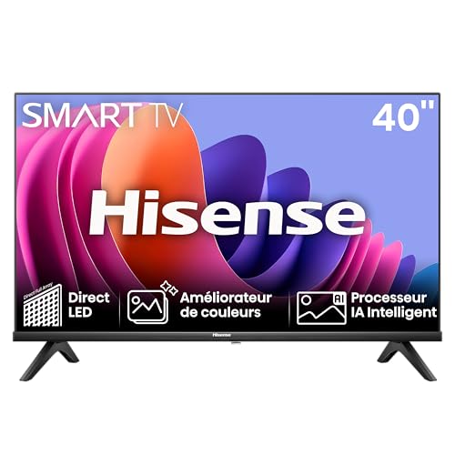 Hisense Smart TV 40 Zoll 40A4N – Full HD 60 Hz, Sport IA, Dolby Audio, VIDAA OS mit YouTube, Netflix, K +