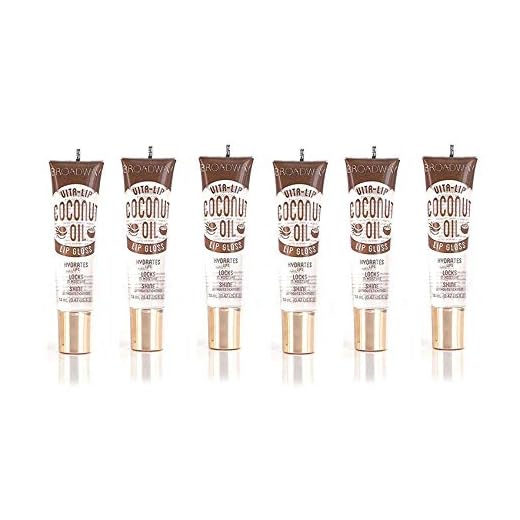 6-PACKS Kiss Broadway Clear Lip Gloss (Coconut Oil)
