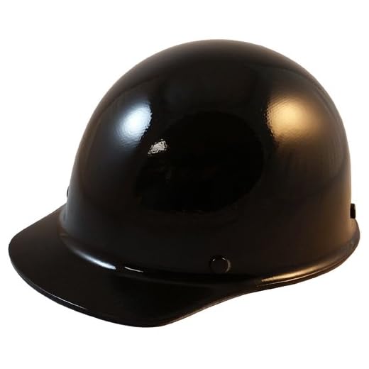 MSA Skullgard Cap Style Hard Hat with Ratchet Suspension - Custom Black Color