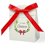 Festa Centro 50pz Scatoline Bomboniere Portaconfetti Scatole Confetti Scritta La Mia Laurea, Bomboniere Decorazione Fai da Te Festa Laurea Regalo (Rettangolo)