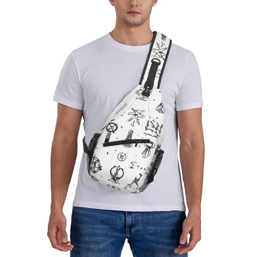 Mochila bandolera con estampado alfabeto de señas miniatura 7