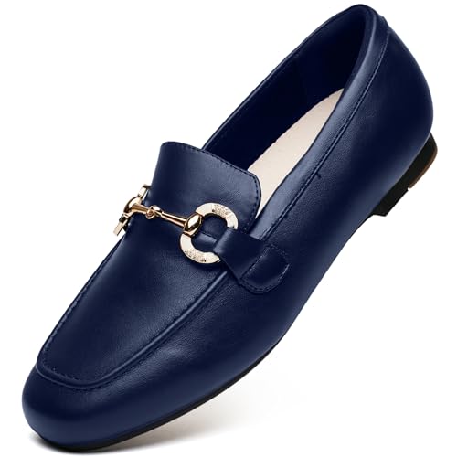 Image of DeYashopin Womens Loafers Shoes Fashion Low Heel Slip on Shoes Comfortable Driving Flats