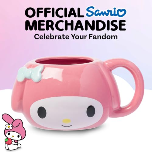 Image of Silver Buffalo Sanrio Hello Kitty and My Melody, 3D Sculpted Mug, 20oz | Hello Kitty and Friends, Ceramic, 0.59 Liters