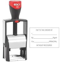 Rubber Stamp Creation Heavy Duty Self Inking Stamp - 6-Line Extra Large Size - Choose from Many Fonts and 15 Ink Colors