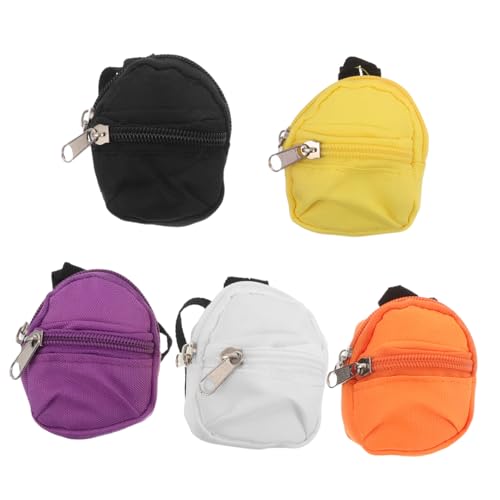 Llavero mochila de 5 piezas TOYANDONA con doble cremallera para monedero mini