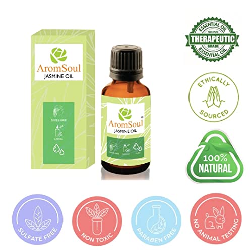 Image of 100% Natural and Pure Therapeutic Grade Jasmine Essential Oil | 15 ml | for Healthy Skin, Face, Hair Care, Aromatherapy, Soaps, Candles & Massage