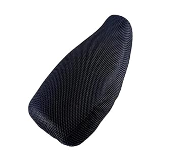 BIGZOOM Nylon No Heat On Seat Net Seat Cover Motorcycle/Bike/Scooty Seat Cover for Hero Pleasure, Black