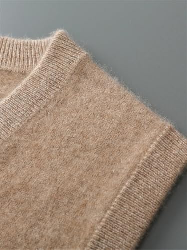 Men's Wool Sweater Vest V-Neck Sleeveless Pullover Winter Merino Casual Knitted Waistcoat Top2