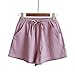 Dressy Shorts for Women Linen Plus Size Elastic Waisted Knee Length Wide Leg Pant Beach Vacation Pants with Pockets Summer Casual Lounge Fashion Drawstring High Rise Summer Shorts for Women