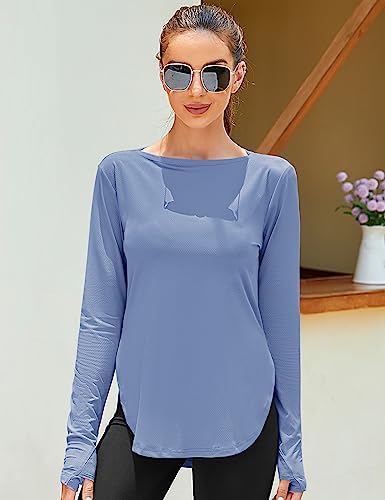 ZHENWEI Women's Long Sleeve Sun Shirt UV Protection Workout Tops Lightweight UPF 50+ Golf Gym Hiking Shirts Outdoor Clothing - Image 3